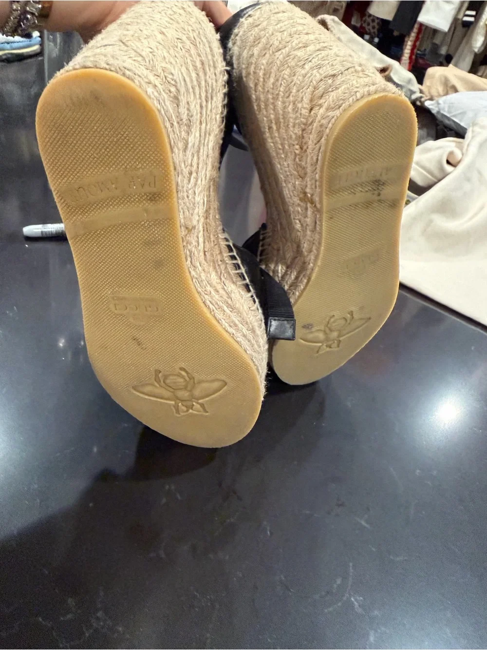 Gucci Black Quilted Leather Espadrilles with Gold Double G
